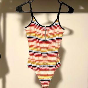 small striped adjustable tank top bodysuit by express one eleven